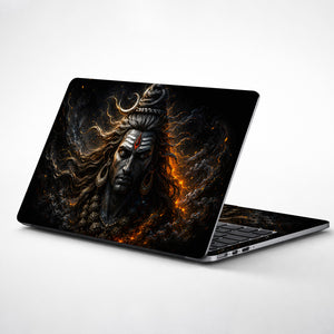 Shiva Fire Embers Front Laptop Skin - View 1