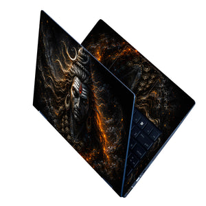 Shiva Fire Embers Front Laptop Skin - View 2