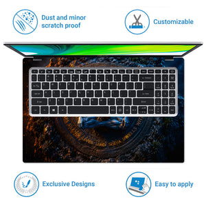 Shiva Meditating Mandala Laptop Skin - View 5