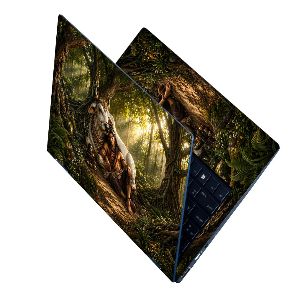 Shiva Nandi Forest Rest Laptop Skin - View 2