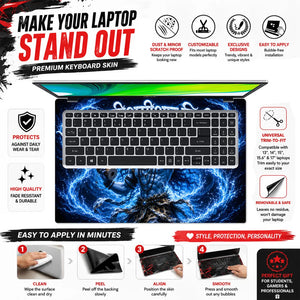 Shiva Om Namami Damaru Blue Laptop Skin - View 5