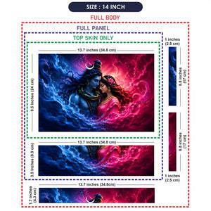 Shiva Parvati Cosmic Embrace Laptop Skin - View 7