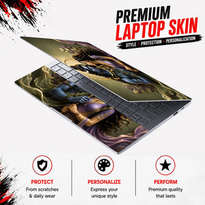 Shiva Parvati Lavender Halo Laptop Skin - View 3