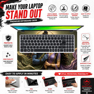 Shiva Parvati Lavender Halo Laptop Skin - View 5