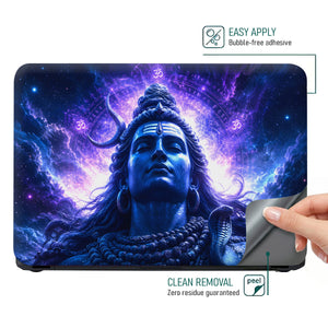 Shiva Purple Cosmic Om Laptop Skin - View 4