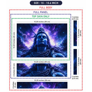 Shiva Purple Cosmic Om Laptop Skin - View 8
