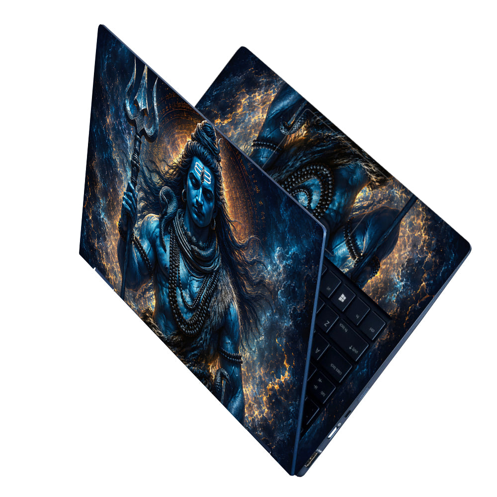 Shiva Trident Fur Night Cobra Laptop Skin - View 2