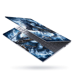 Shiva Trident Water Waves Laptop Skin - View 3