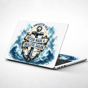 Smooth Sea Sailor Anchor Laptop Skin - View 1