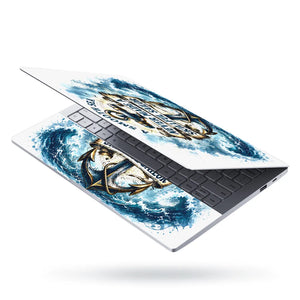 Smooth Sea Sailor Anchor Laptop Skin - View 3