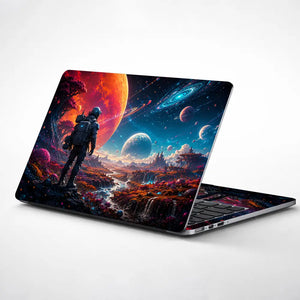 Space Astronaut Alien Planet Laptop Skin - View 1