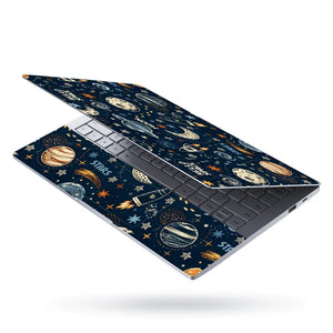 Space Hello Space Doodle Laptop Skin - View 3