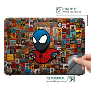 Spiderman Collage Laptop Skin - View 4