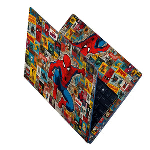 Spiderman Jump Collage Laptop Skin - View 2