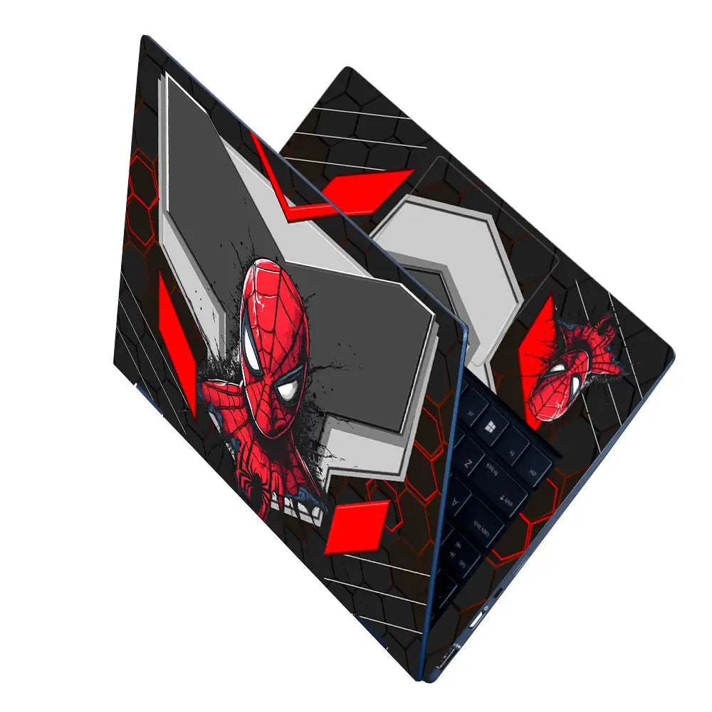 Spiderman Red Mask Armor Laptop Skin - View 2