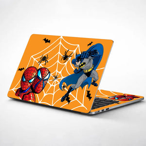 Spiderman vs Batman Web Laptop Skin - View 1