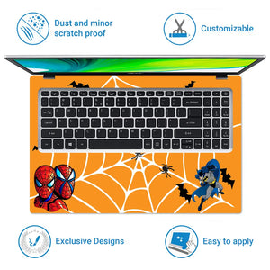 Spiderman vs Batman Web Laptop Skin - View 5