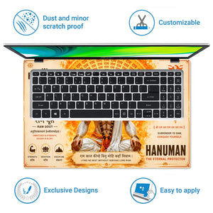 Spiritual Hindu Hanuman Eternal Protector Magazine Laptop Skin - View 5
