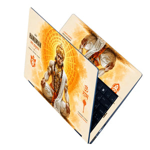 Spiritual Hindu Hanuman Jai Aura Meditation Laptop Skin - View 2