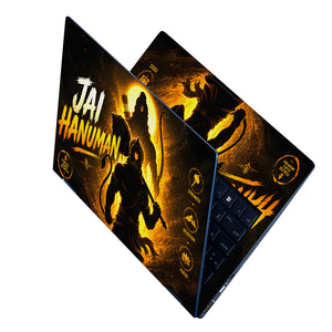 Spiritual Hindu Hanuman Jai Hanuman Ram Silhouette Laptop Skin - View 2