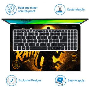 Spiritual Hindu Hanuman Jai Shree Ram Devotion Laptop Skin - View 5
