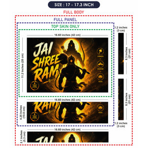 Spiritual Hindu Hanuman Jai Shree Ram Devotion Laptop Skin - View 9