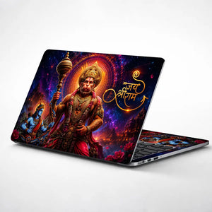 Spiritual Hindu Hanuman Jai Shree Ram Laptop Skin - View 1