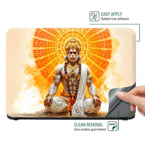 Spiritual Hindu Hanuman Meditation Ram Aura Laptop Skin - View 4