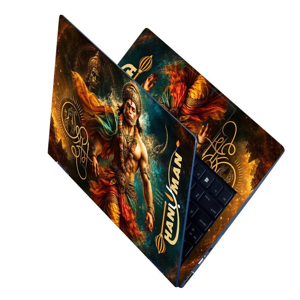 Spiritual Hindu Hanuman Strength Devotion Courage Laptop Skin - View 2