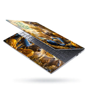 Spiritual Hindu Krishna Flute Cows Temple Laptop Skin - View 3
