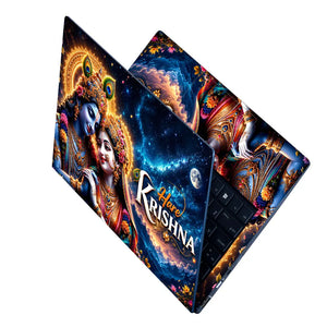 Spiritual Hindu Radha Krishna Hare Laptop Skin - View 2
