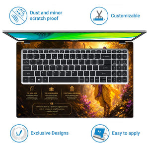 Spiritual Hindu Rama Dharma Laptop Skin - View 5