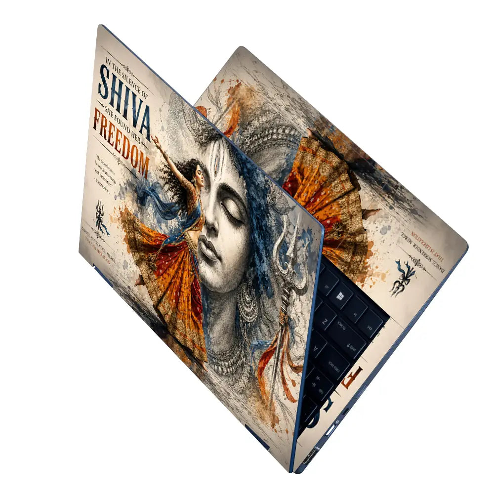 Spiritual Hindu Shiva Freedom Laptop Skin - View 2