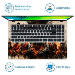 Spiritual Hindu Shiva Mahadev Sadhus Meditation Laptop Skin - View 5