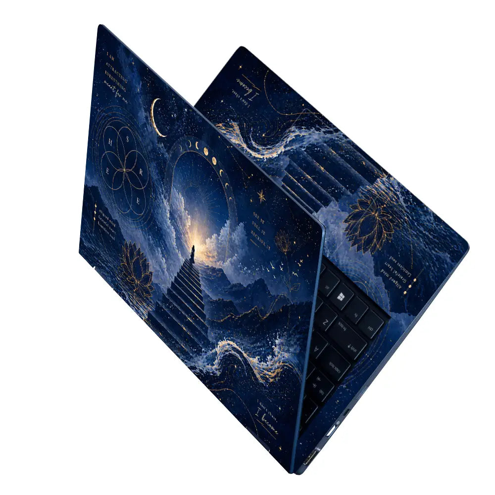 Spiritual Manifestation Moon Stairway Laptop Skin - View 2