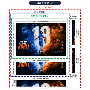 Sports Cricket Kohli Billions Of Dreams Laptop Skin - View 7