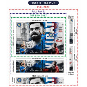 Sports Cricket Kohli Champion Of Billion Laptop Skin - View 8