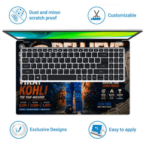 Sports Cricket Kohli Greatness Earned Laptop Skin - View 5