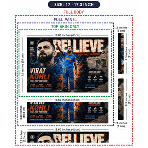 Sports Cricket Kohli Greatness Earned Laptop Skin - View 9