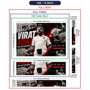 Sports Cricket Kohli King Never Dies Laptop Skin - View 7