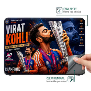 Sports Cricket Kohli T20 World Cup Laptop Skin - View 4