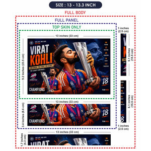 Sports Cricket Kohli T20 World Cup Laptop Skin - View 6