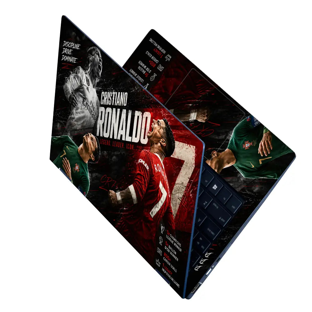 Sports Football Ronaldo Legend Leader Laptop Skin - View 2