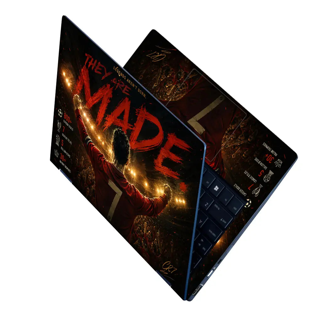 Sports Football Ronaldo They Are Made Laptop Skin - View 2