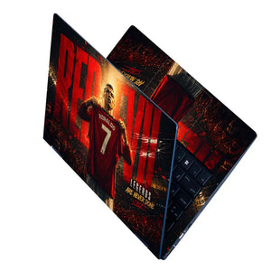 Sports Ronaldo Red Devil Jersey 7 Laptop Skin - View 2