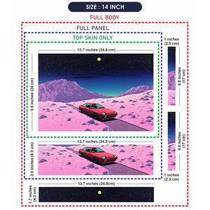 Starry Desert Adventure On Classic Car Laptop Skin - View 7