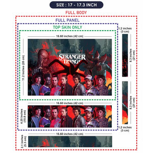 Stranger Things Dark Retro Poster Laptop Skin - View 9