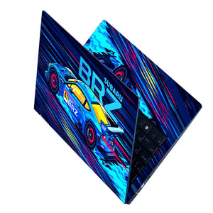 Subaru BRZ Blue Racing Laptop Skin - View 2