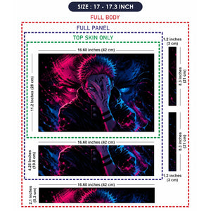Sukuna Pink Blue Splash Laptop Skin - View 9
