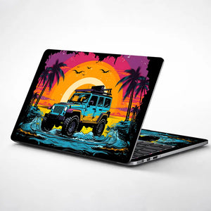 Sunset Adventure Jeep Laptop Skin - View 1